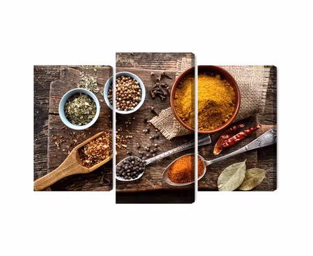 Canvastavla - Multipart Board with Various Spices