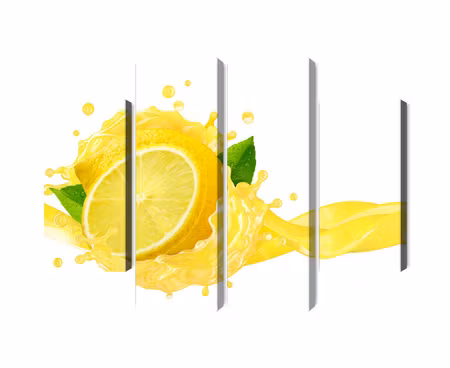 Canvastavla - Multipart Fresh Lemon Juice