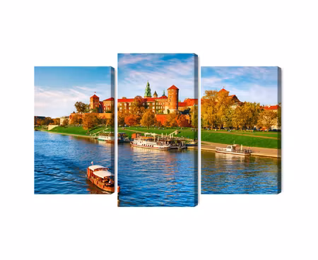 Canvastavla - Multipart Wawel Castle in Krakow