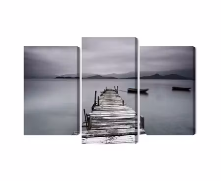 Canvastavla - Multipart Misty Lake