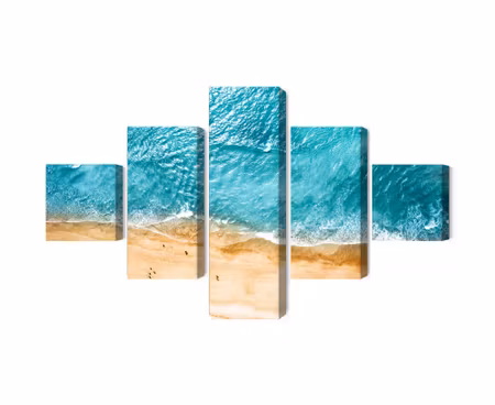 Canvastavla - Multipart Aerial View of the Ocean