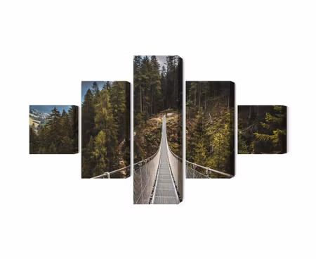 Canvastavla - Multipart Suspension Bridge in a D