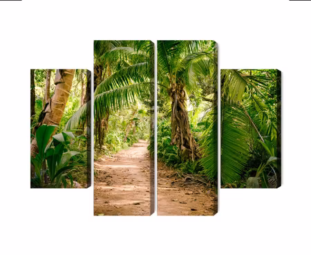 Canvastavla - Multipart Path in a Tropical D