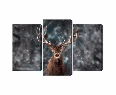 Canvastavla - Multipart Deer in the Forest D