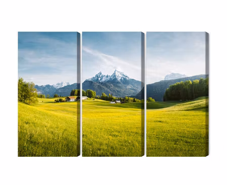 Canvastavla - Multipart Mountain Landscape in the