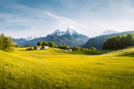 Canvastavla - Multipart Mountain Landscape in the