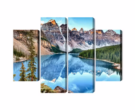 Canvastavla - Multipart Moraine Lake in Banff