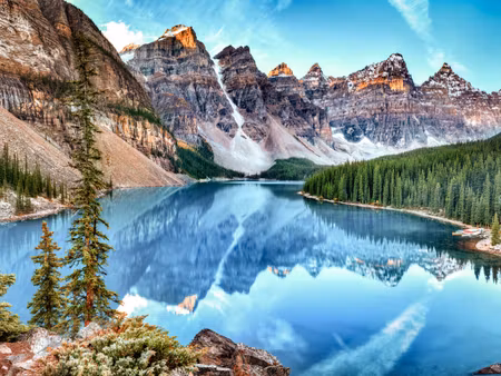 Canvastavla - Multipart Moraine Lake in Banff