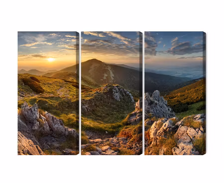 Canvastavla - Multipart Bread Mountain Peak in