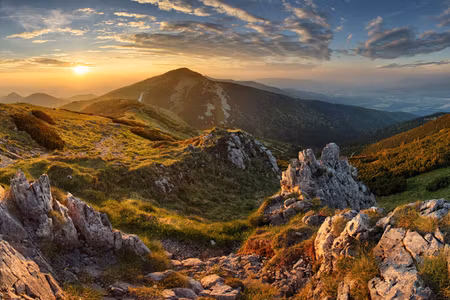 Canvastavla - Multipart Bread Mountain Peak in