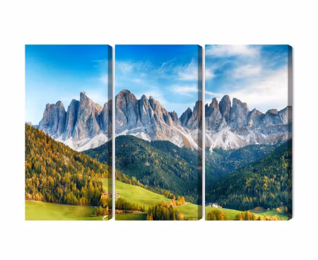 Canvastavla - Multipart Dolomites Mountain Range