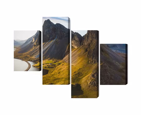 Canvastavla - Multipart D Aerial View of