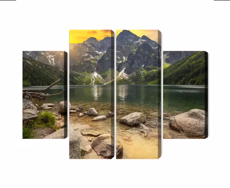 Canvastavla - Multipart Morskie Oko in Tatra