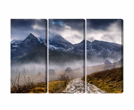 Canvastavla - Multipart Misty Landscape with Hala