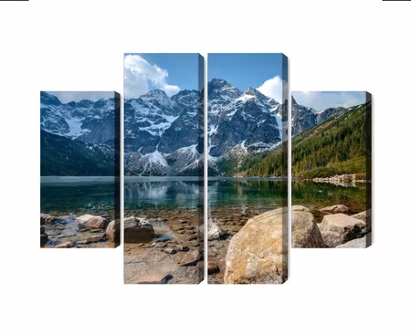 Canvastavla - Multipart Morskie Oko in the Tatras
