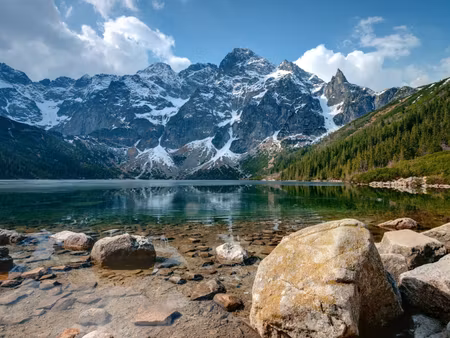Canvastavla - Multipart Morskie Oko in the Tatras