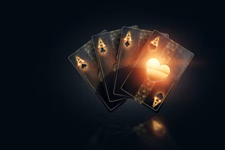 Canvastavla - Black Poker Playing Cards