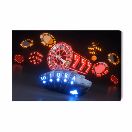 Canvastavla - Casino Neon Concept