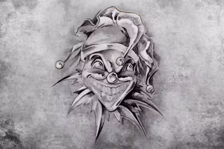 Canvastavla - Sketched Joker