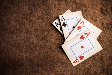 Canvastavla - Old Playing Cards