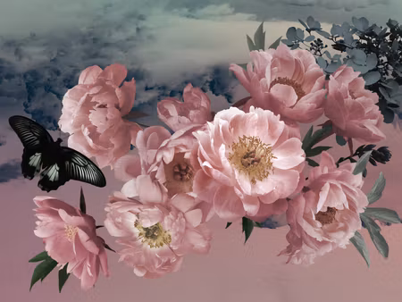 Canvastavla - Multipart Bouquet of Flowers and a
