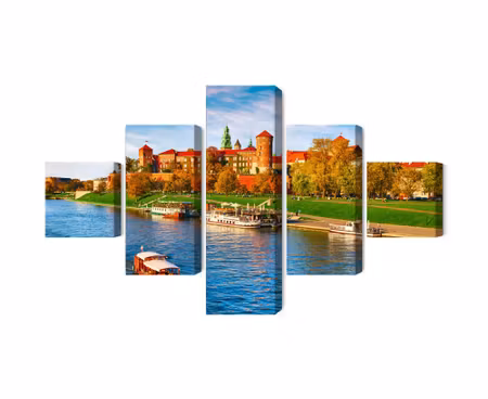 Canvastavla - Multipart Wawel Castle in Krakow