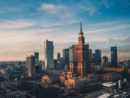 Canvastavla - Multipart Warsaw and the View of