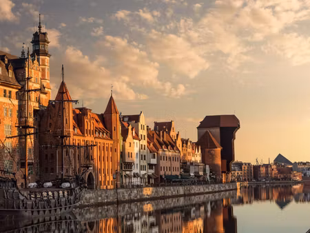 Canvastavla - Multipart the Port of Gdansk At