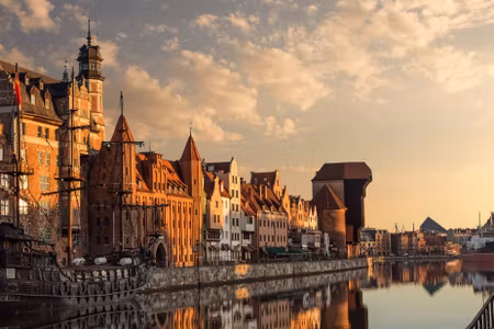 Canvastavla - Multipart the Port of Gdansk At