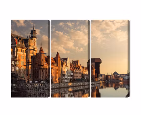 Canvastavla - Multipart the Port of Gdansk At
