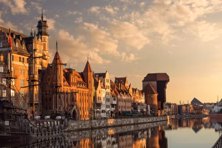 Canvastavla - Multipart the Port of Gdansk At