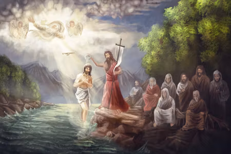 Canvastavla - The Baptism of the Lord
