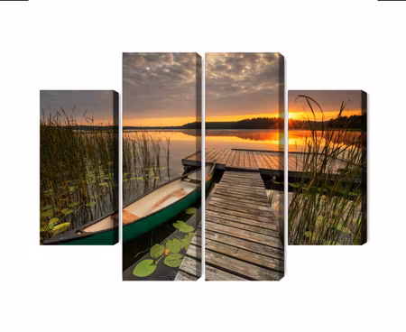 Canvastavla - Multipart Summer Sunrise