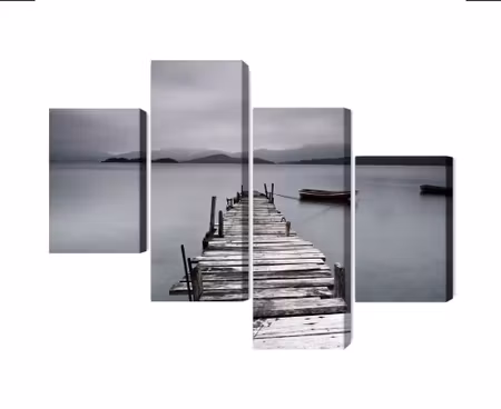 Canvastavla - Multipart Misty Lake