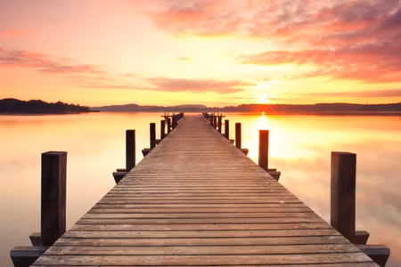 Canvastavla - Multipart Sunset on the Pier