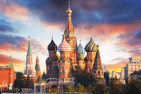 Canvastavla - Multipart Moscow View of the Red
