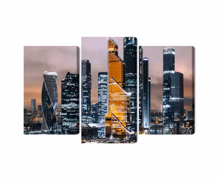 Canvastavla - Multipart Panorama of Moscow City