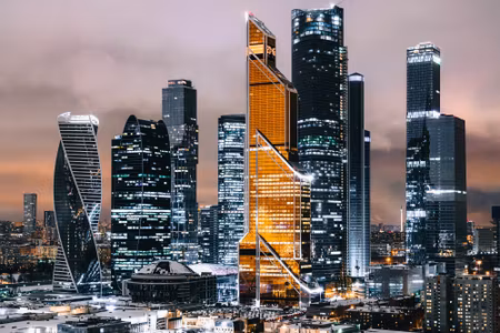 Canvastavla - Multipart Panorama of Moscow City