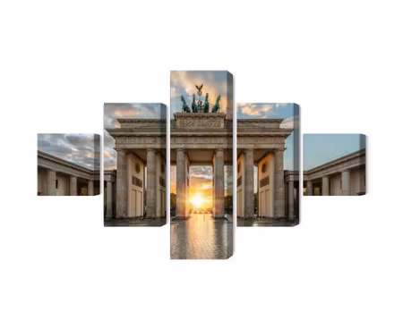 Canvastavla - Multipart Brandenburg Gate in Berlin