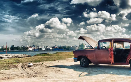 Canvastavla - Multipart Panoramic View of Havana