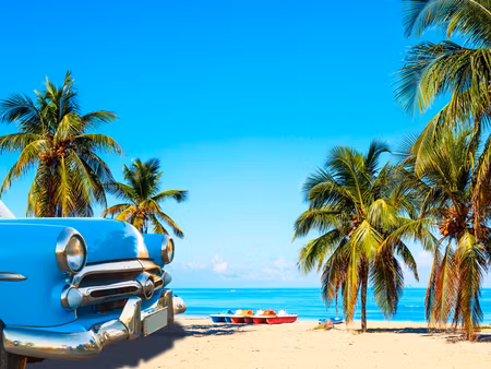 Canvastavla - Multipart Varadero Beach in Cuba