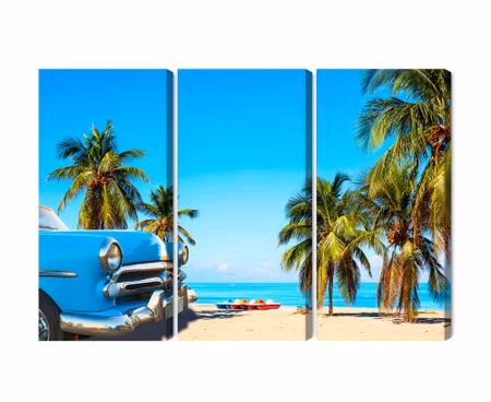 Canvastavla - Multipart Varadero Beach in Cuba