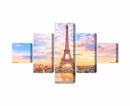 Canvastavla - Multipart Eiffel Tower in Paris At