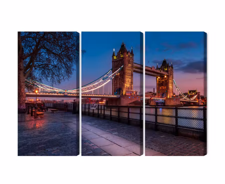 Canvastavla - Multipart Tower Bridge in London At