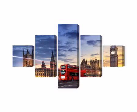 Canvastavla - Multipart Panorama of Westminster