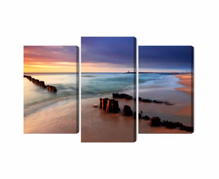 Canvastavla - Multipart Sunrise over the Baltic