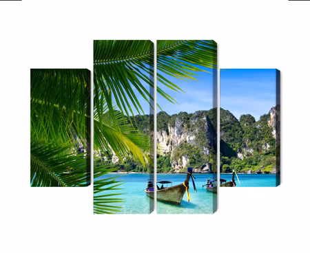 Canvastavla - Multipart Tropical Landscape D