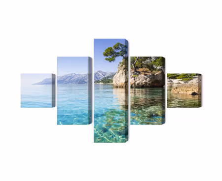 Canvastavla - Multipart Makarska Riviera in
