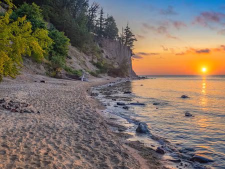 Canvastavla - Multipart Sunset on the Baltic Sea