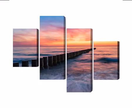 Canvastavla - Multipart the Baltic Sea with